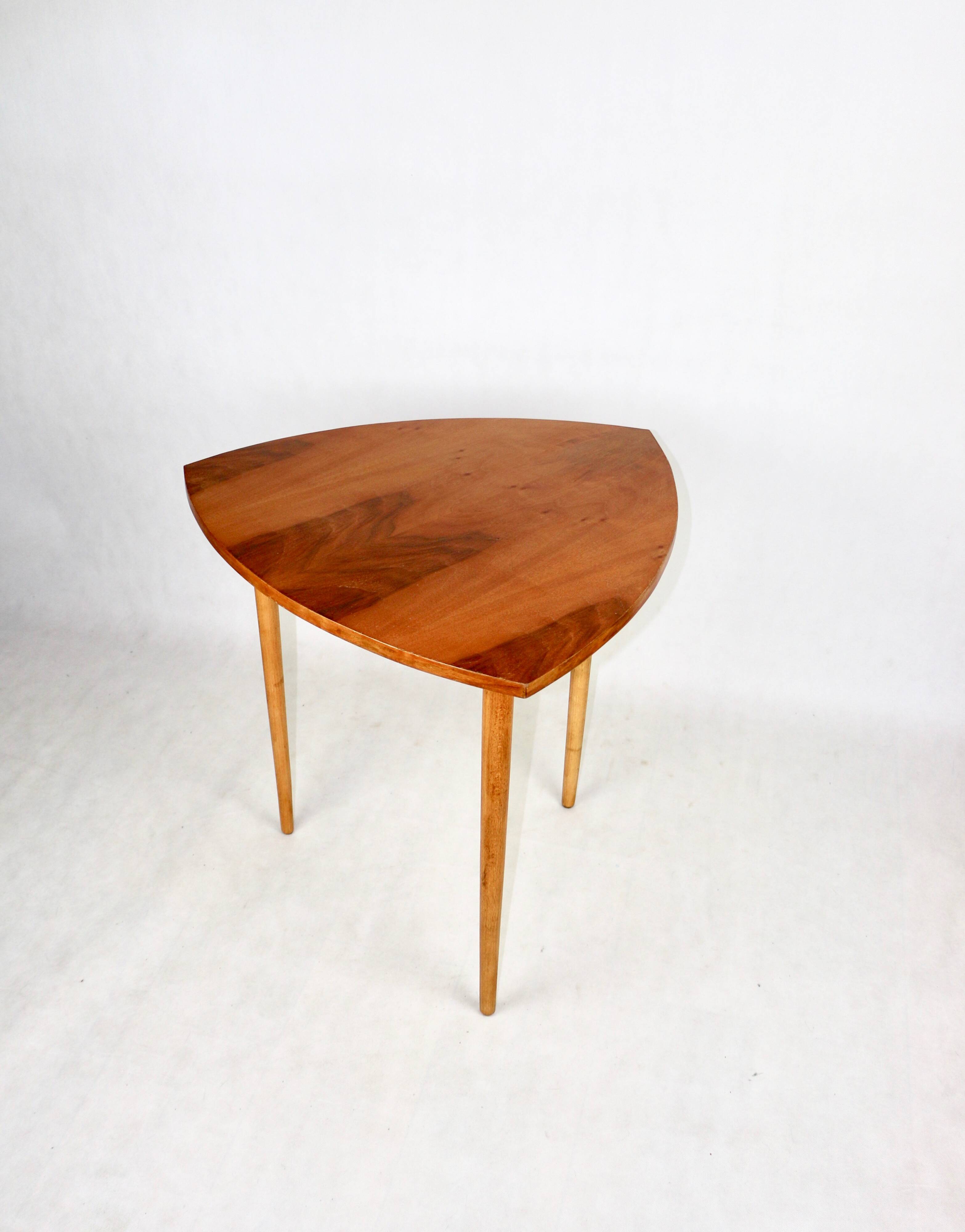 Polish leaf-shaped coffee table console from the 70s