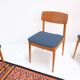 Set of 4 vintage chairs, 1960s–70s retro style, reupholstered.