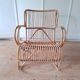 Fauteuil en rotin Belse 8 années 60