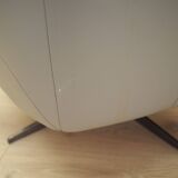 Leather swivel armchair, Italian design, 1990s, manufacture: Natuzzi