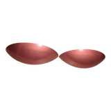 Set 2 vintage wall lamp SCE half moon metal uplight 39cm