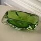 Murano iridescent green pocket tray