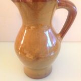 Pitcher in ochre ceramic of St Clement / vintage 60s-70s
