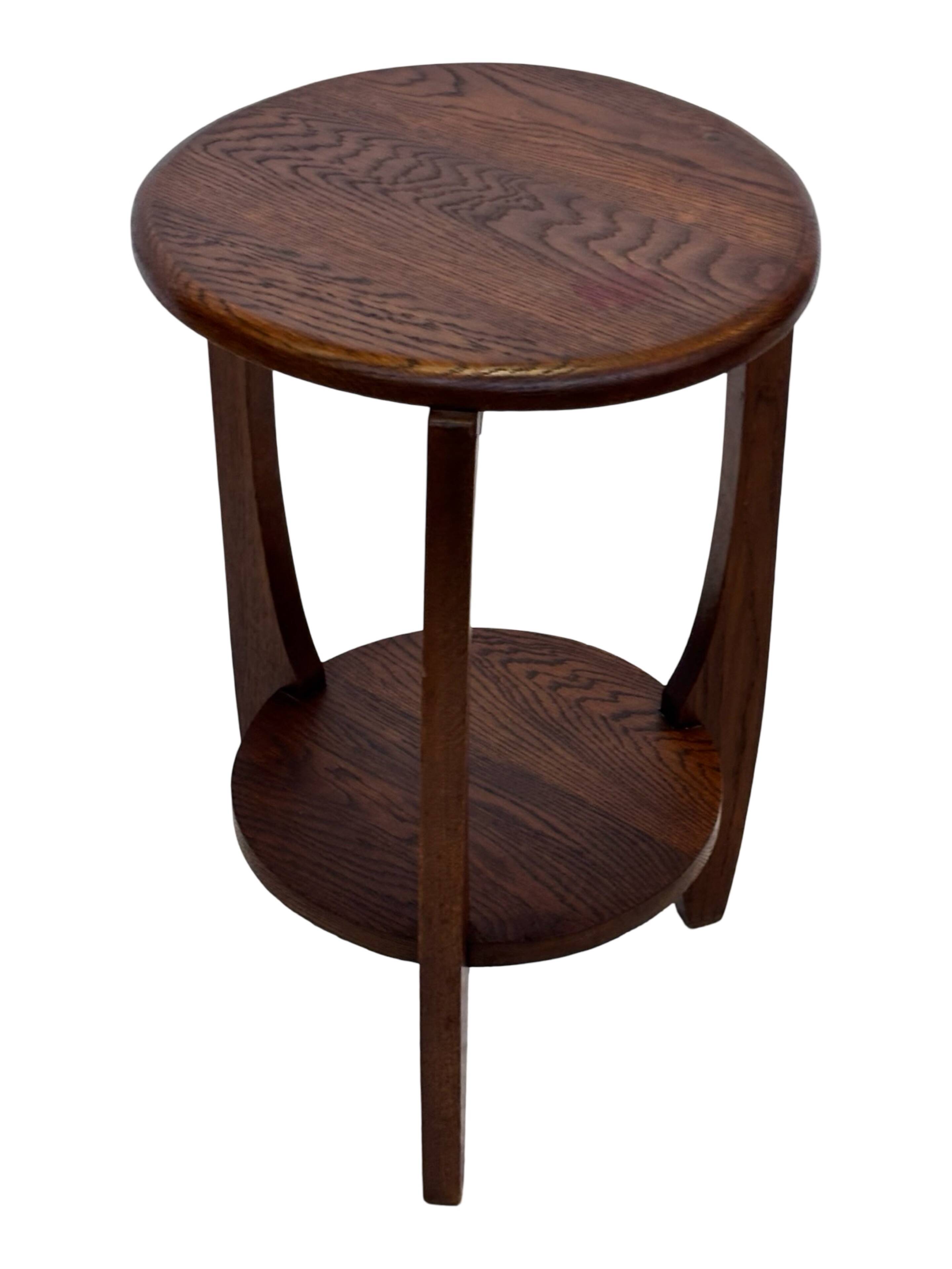 Art Deco Side Table Plant Table Oak 1950s Design