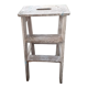 Old stepladder 3 steps in rough wood