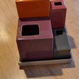 Lot of small multicolored ceramic vases