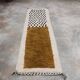 Handwoven coloured wool rug, 265 x 70 cm - R319