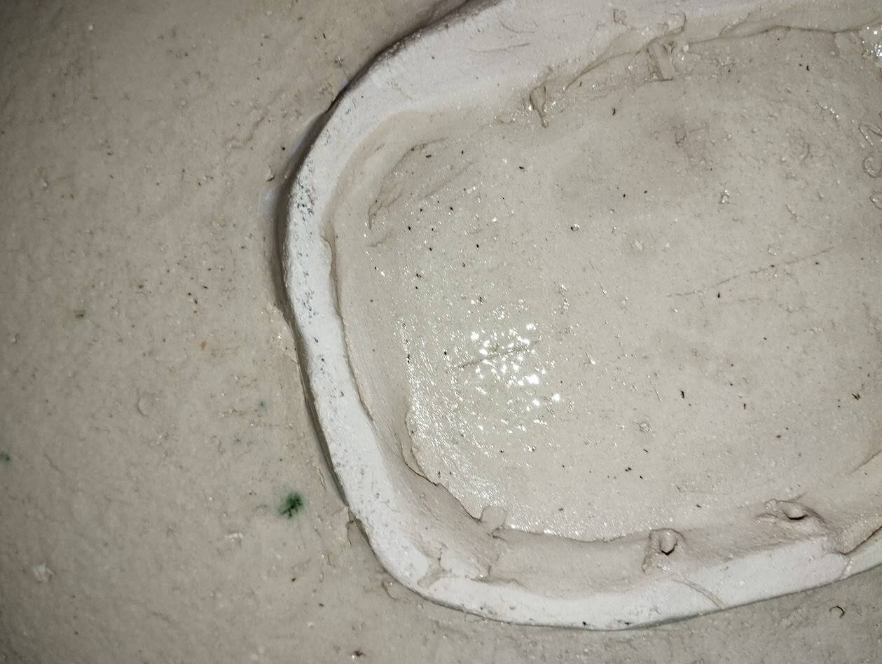 Vintage plate – Abstract decor – 1950s–60s – Handmade ceramics