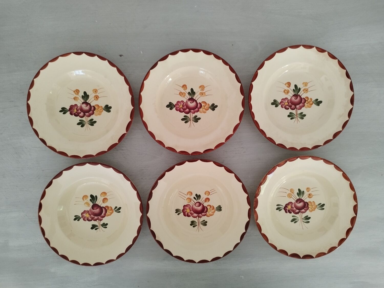 Longchamp Earthenware Dinner Plates Agen Model Vintage