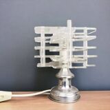 Lampe de table moderne en acrylique transparent du siècle hollandais, 1960s