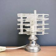 Lampe de table moderne en acrylique transparent du siècle hollandais, 1960s