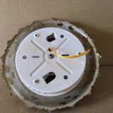 Ceiling lamp glass and vintage gilded metal