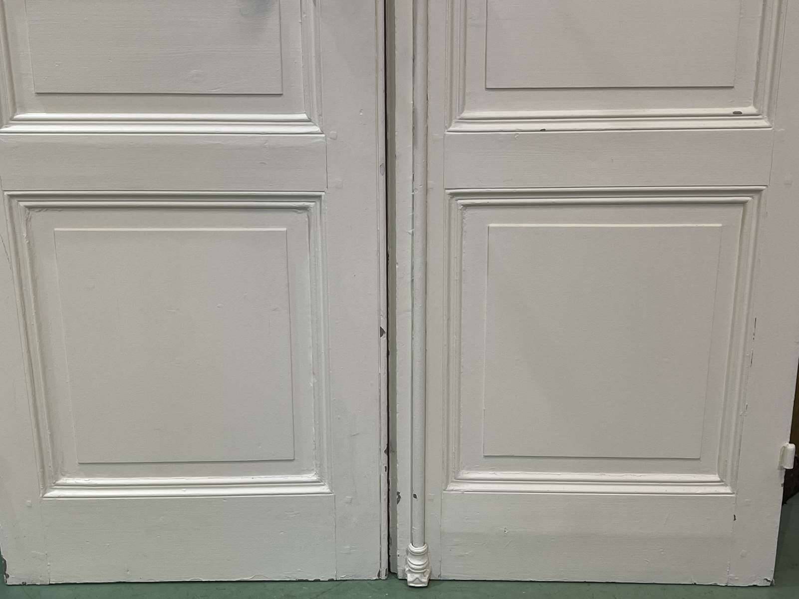 Double glazed interior door in fir from the early 20th century