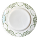 Round Creil & Montereau dish in green earthenware, "Napoleon" service