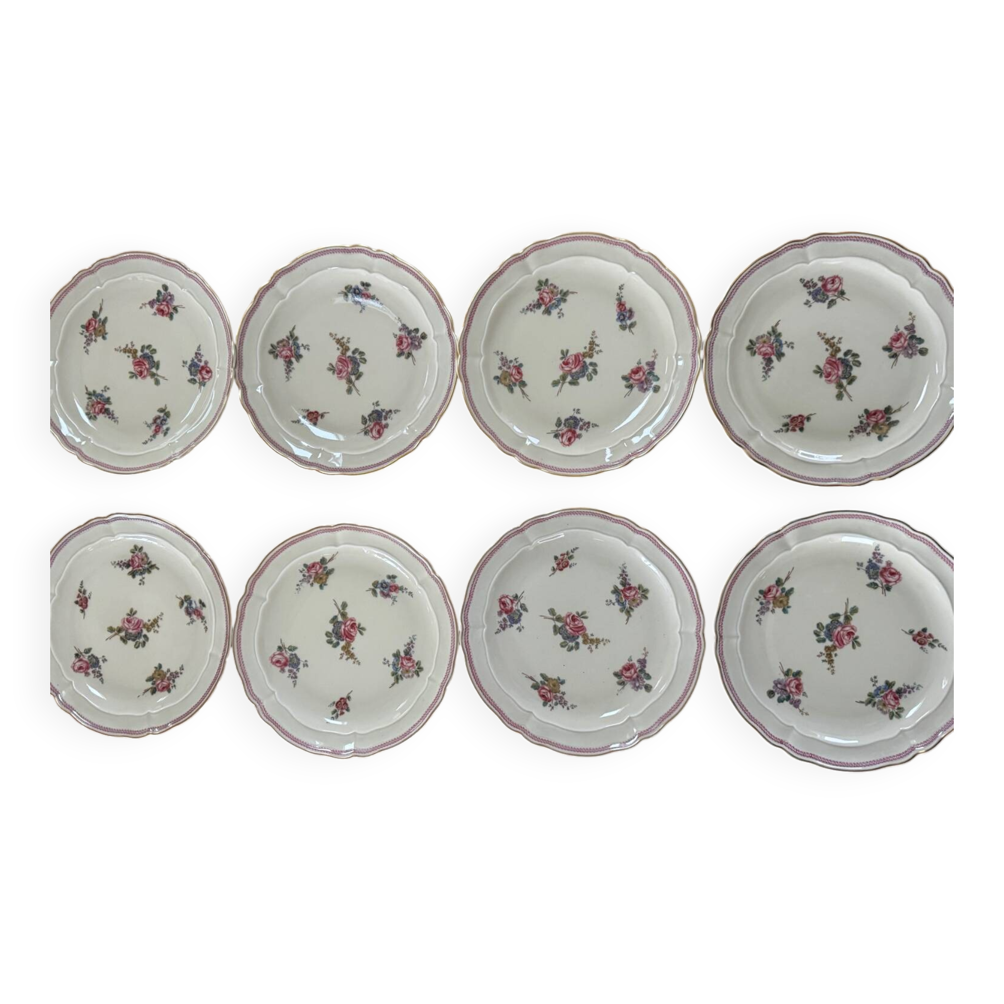 Bernardaud porcelain dessert plates