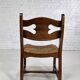 Set of 4 1950s chairs in oak with woven seats.