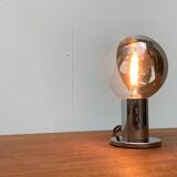 Vintage German table lamp in chrome and glass by Motoko Ishii for Staff.