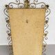 Rectangular mirror from the 1950s with a brass frame.