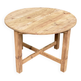 Round stripped solid pine kitchen table 98cm