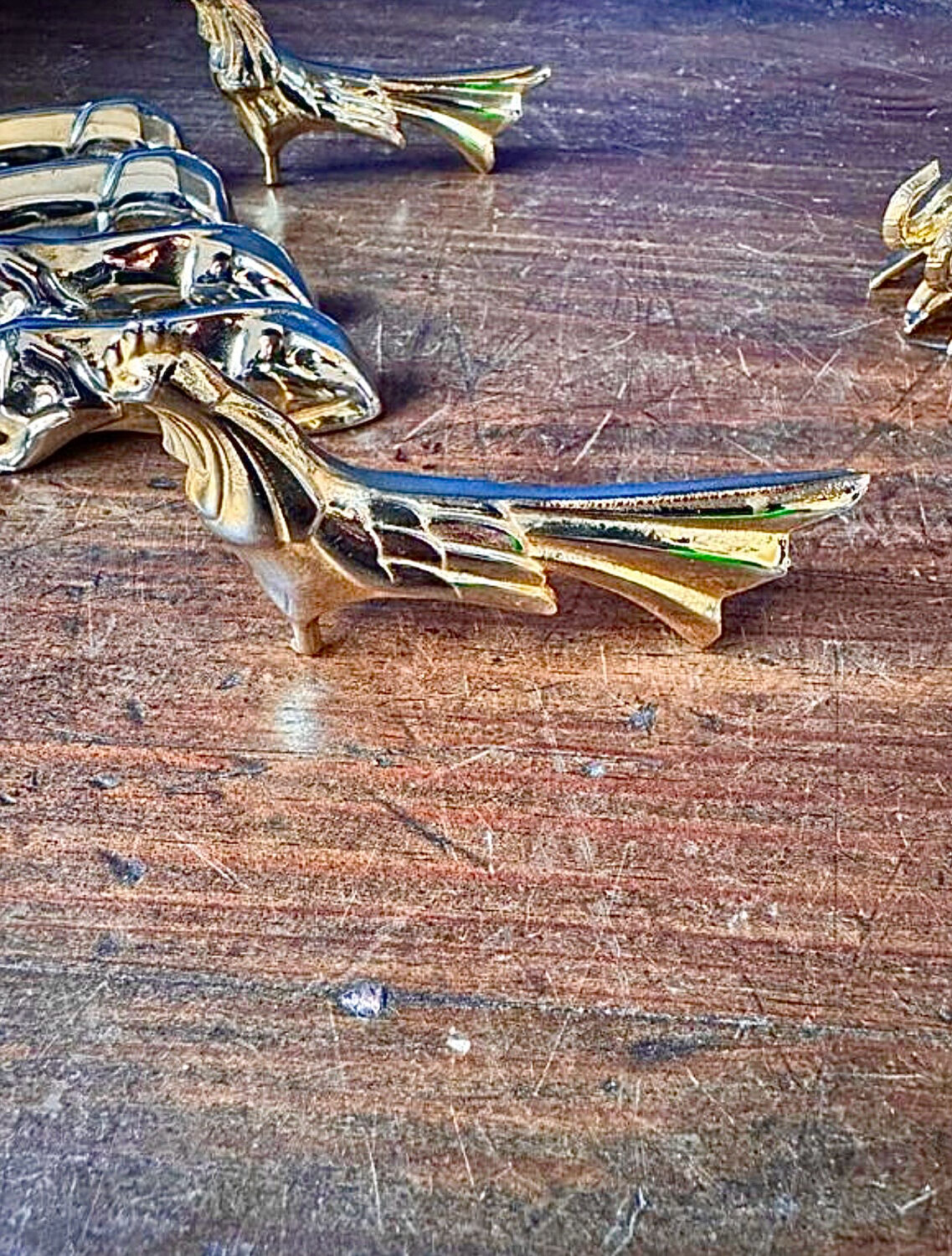 Set of 12 animal knife rests. Sandoz design. Art Deco.