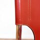 Pair of chairs in leather and chrome tube