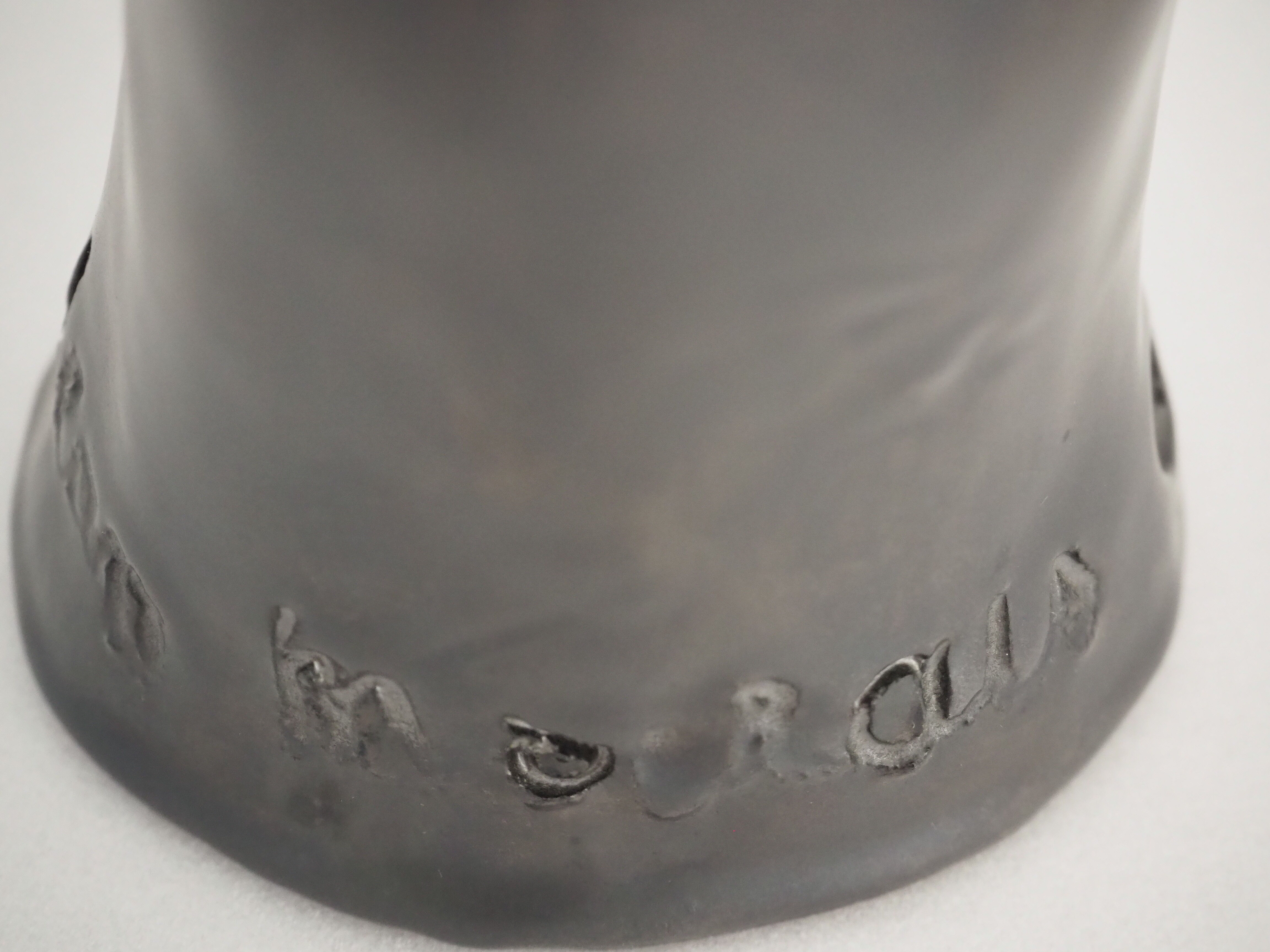 Hand-sculptured candlestick signed Jean Marais - Vallauris - Cocteau