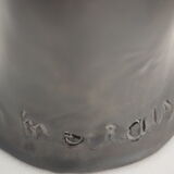 Hand-sculptured candlestick signed Jean Marais - Vallauris - Cocteau