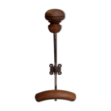 Coat hook double wood and metal