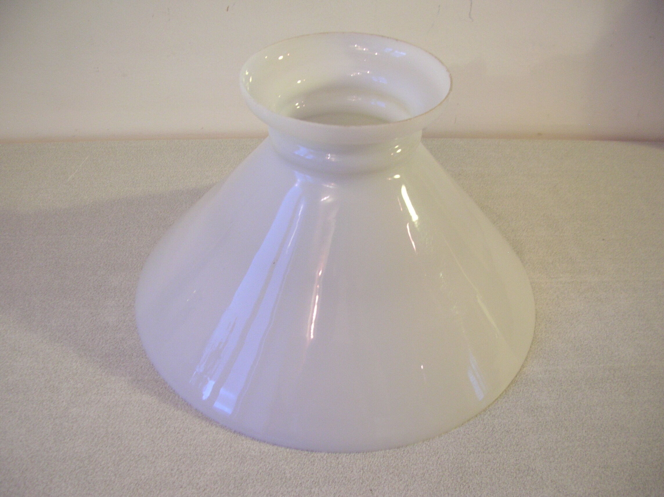Old white opaline glass lamp shade chandelier ceiling light fixture
