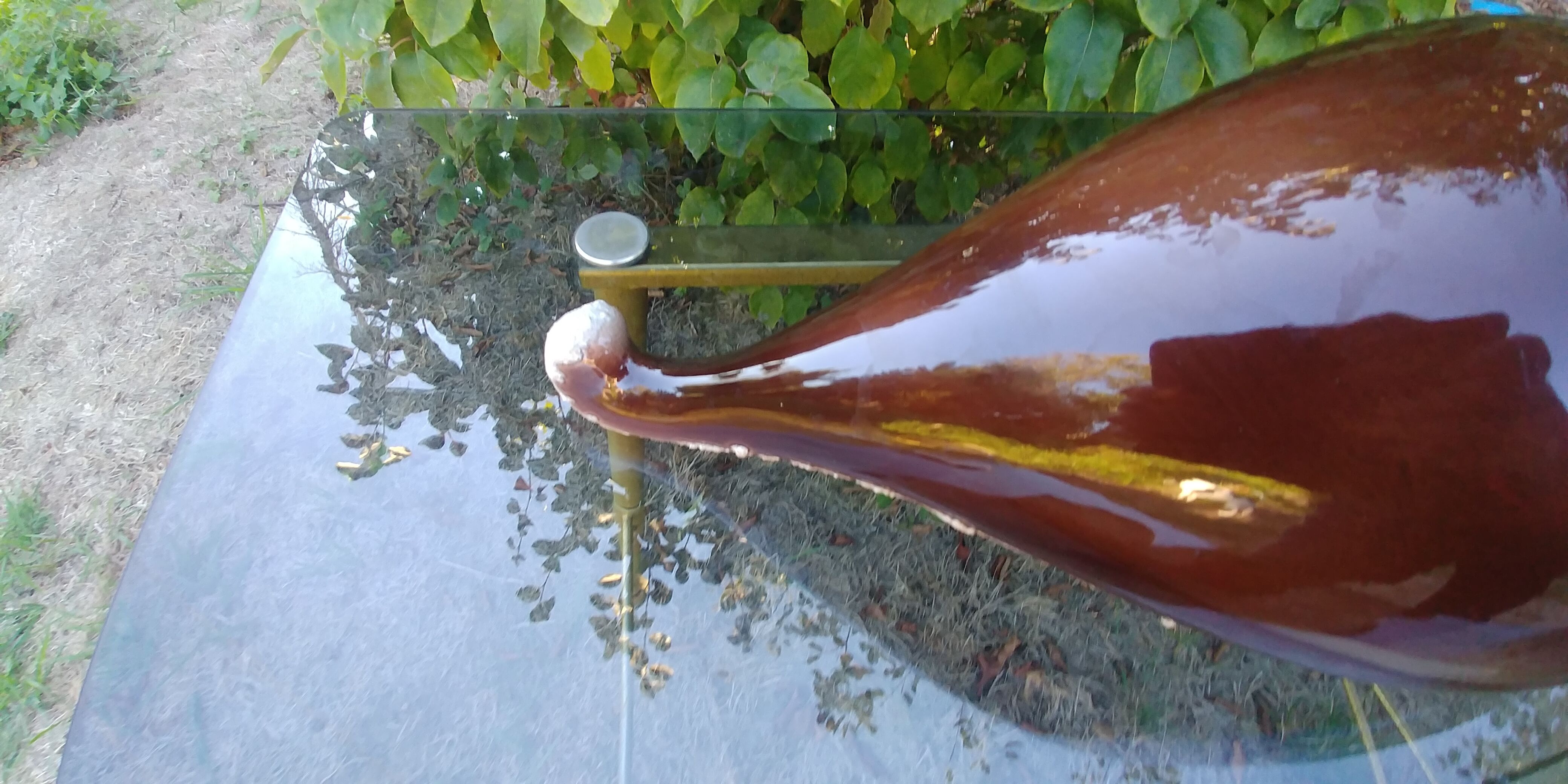 Fruit cup vintage 50s ceramic glazed style brutalist decoration butterflies