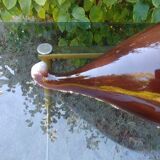 Fruit cup vintage 50s ceramic glazed style brutalist decoration butterflies