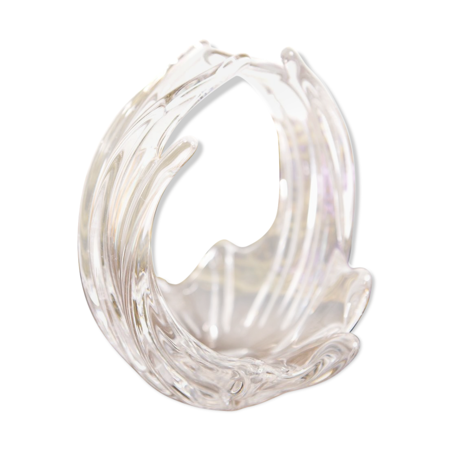 Empty crystal pocket ashtray