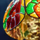 Glass paste pendant lamp