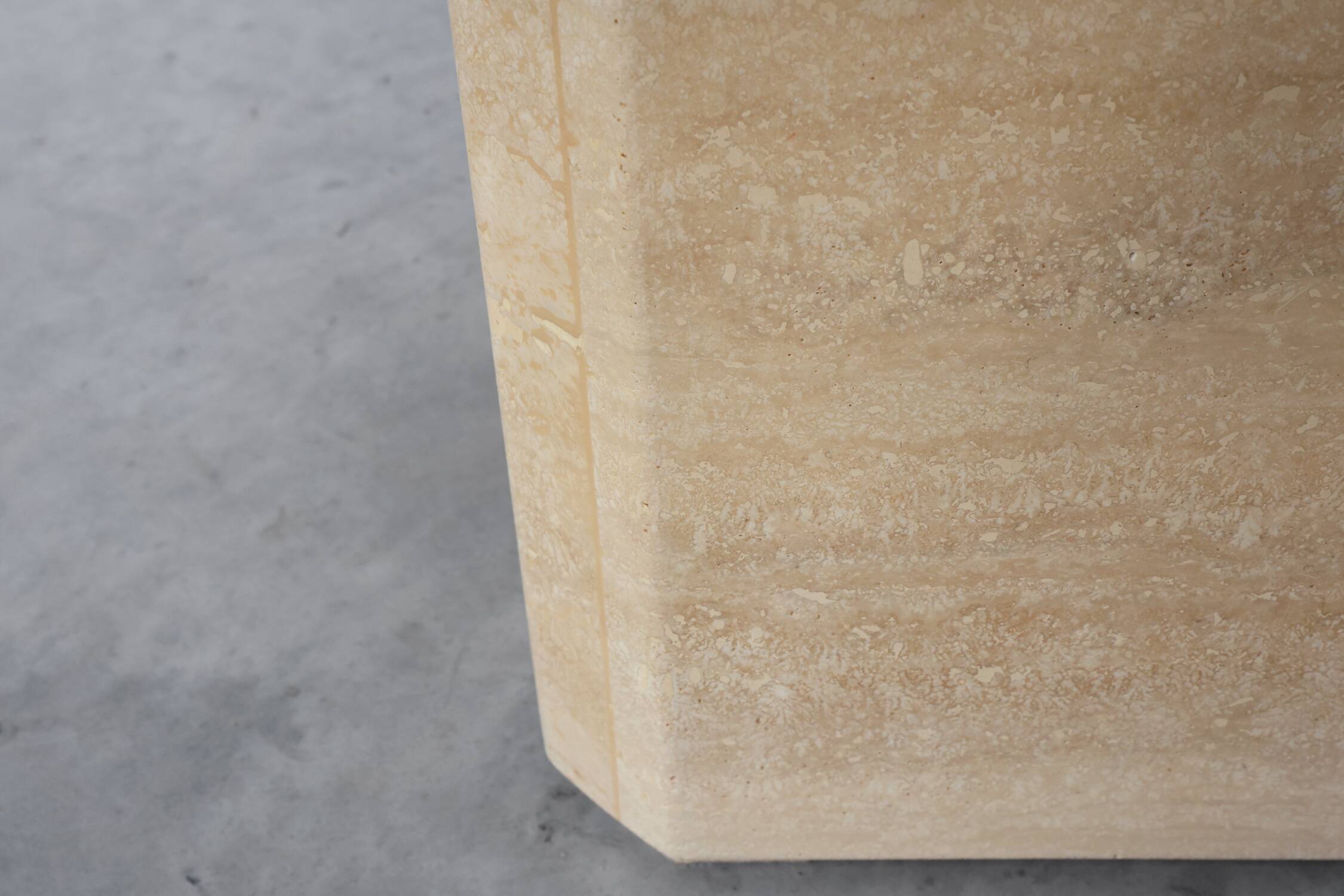 Mid-century square travertine coffee or side table, Italy 1960s