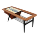Coffee Table model 210, teak wood and ceramic,by Alfred Hendrickx, Belform