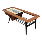 Coffee Table model 210, teak wood and ceramic,by Alfred Hendrickx, Belform