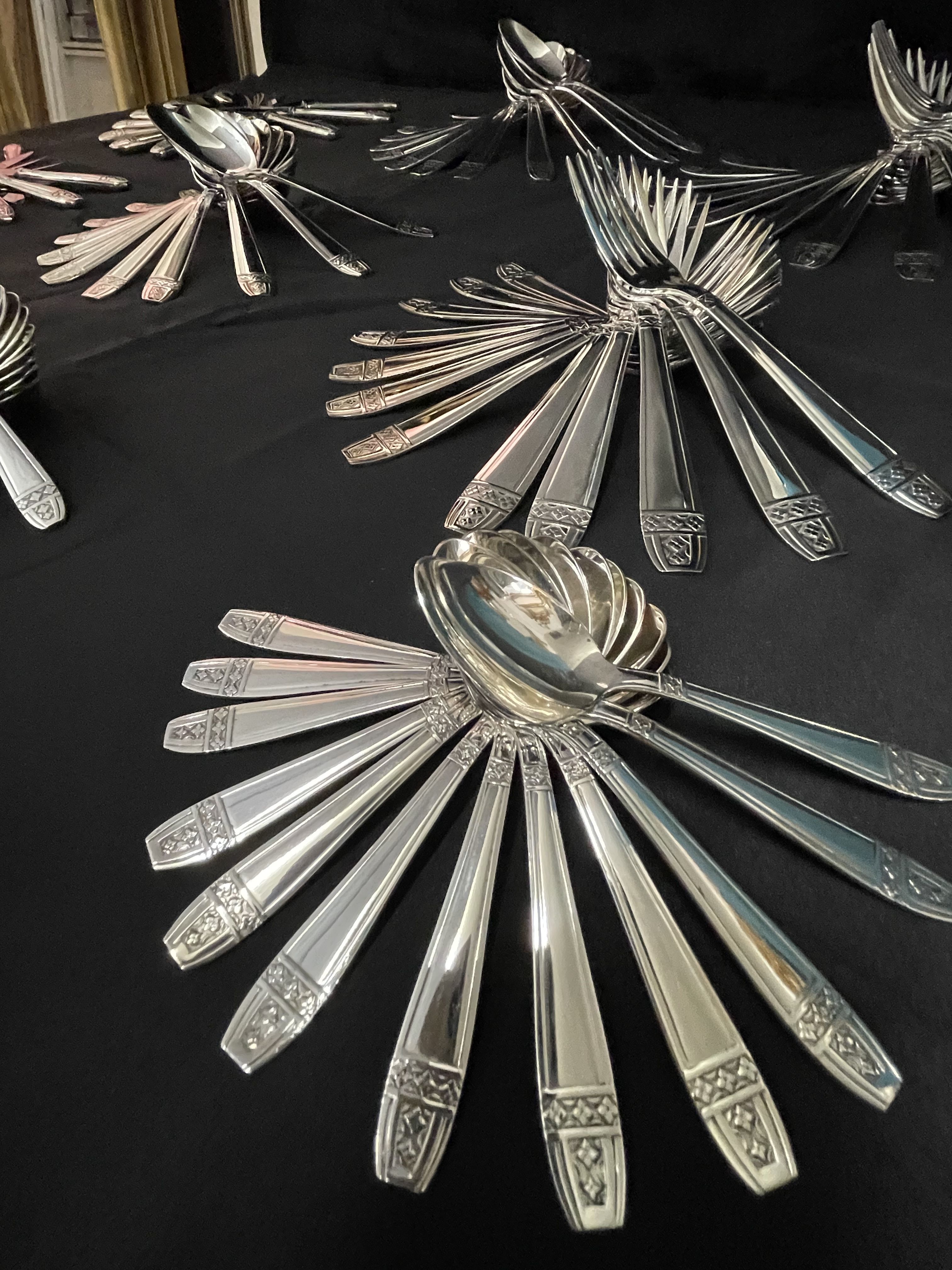 Cutlery 143 pieces Grand Prix de Monaco art deco with silversmith