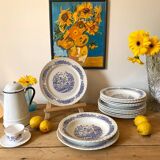 Set of 14 old earthenware plates