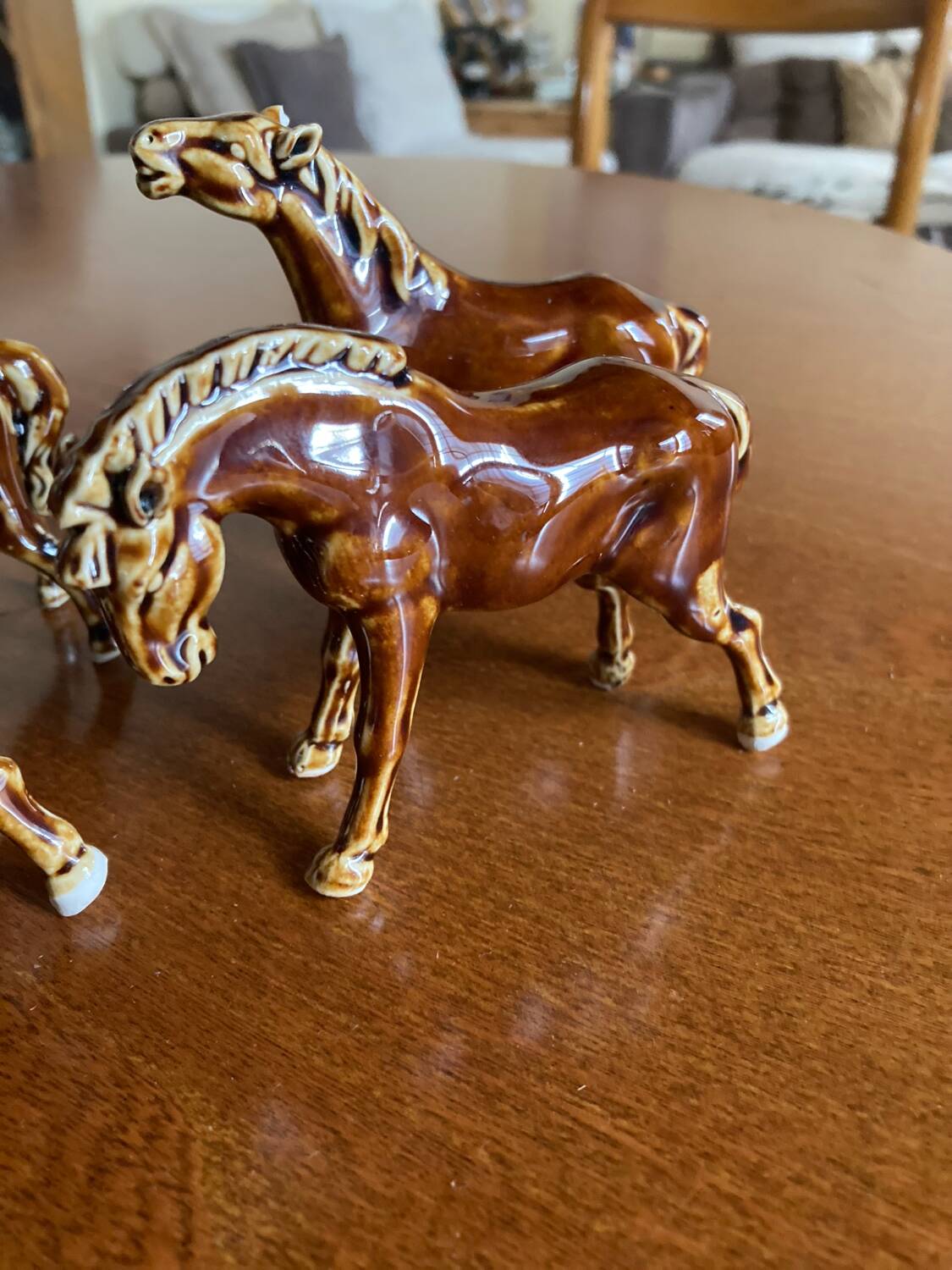 Glazed ceramic horses