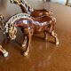 Chevaux céramique émaillée