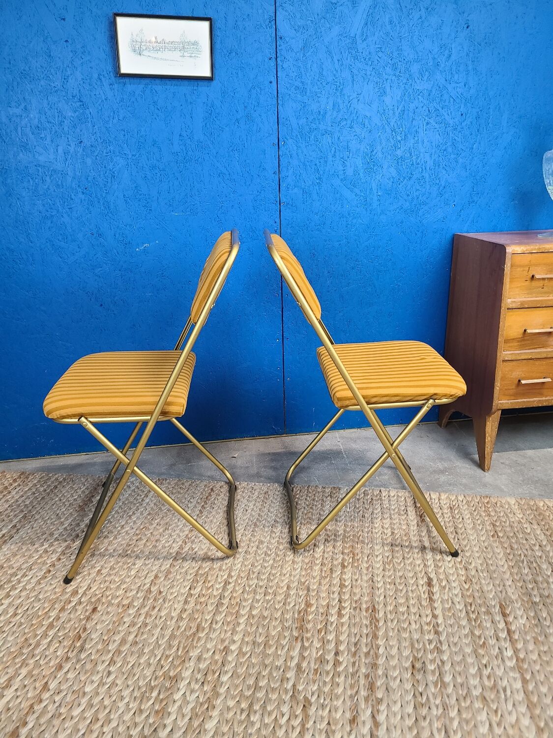 Vintage folding chair lafuma circa 1970