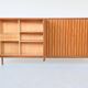 Leo Bub symmetric highboard in walnut XL Bub Wertmobel Germany 1960