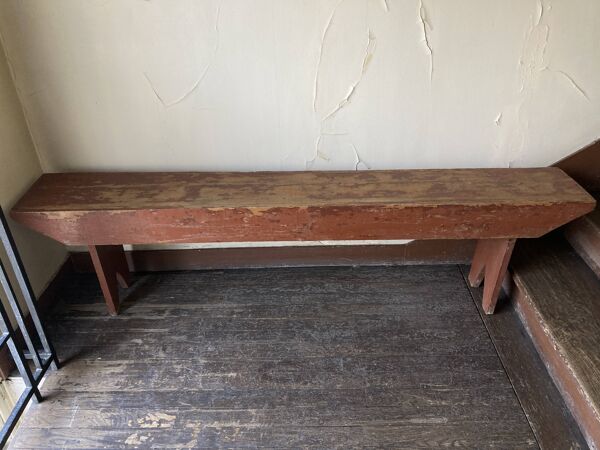 Banc de ferme Shaker mi 19e art populaire Hudson Valley USA