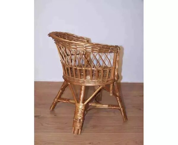 Fauteuil enfant en osier années 60