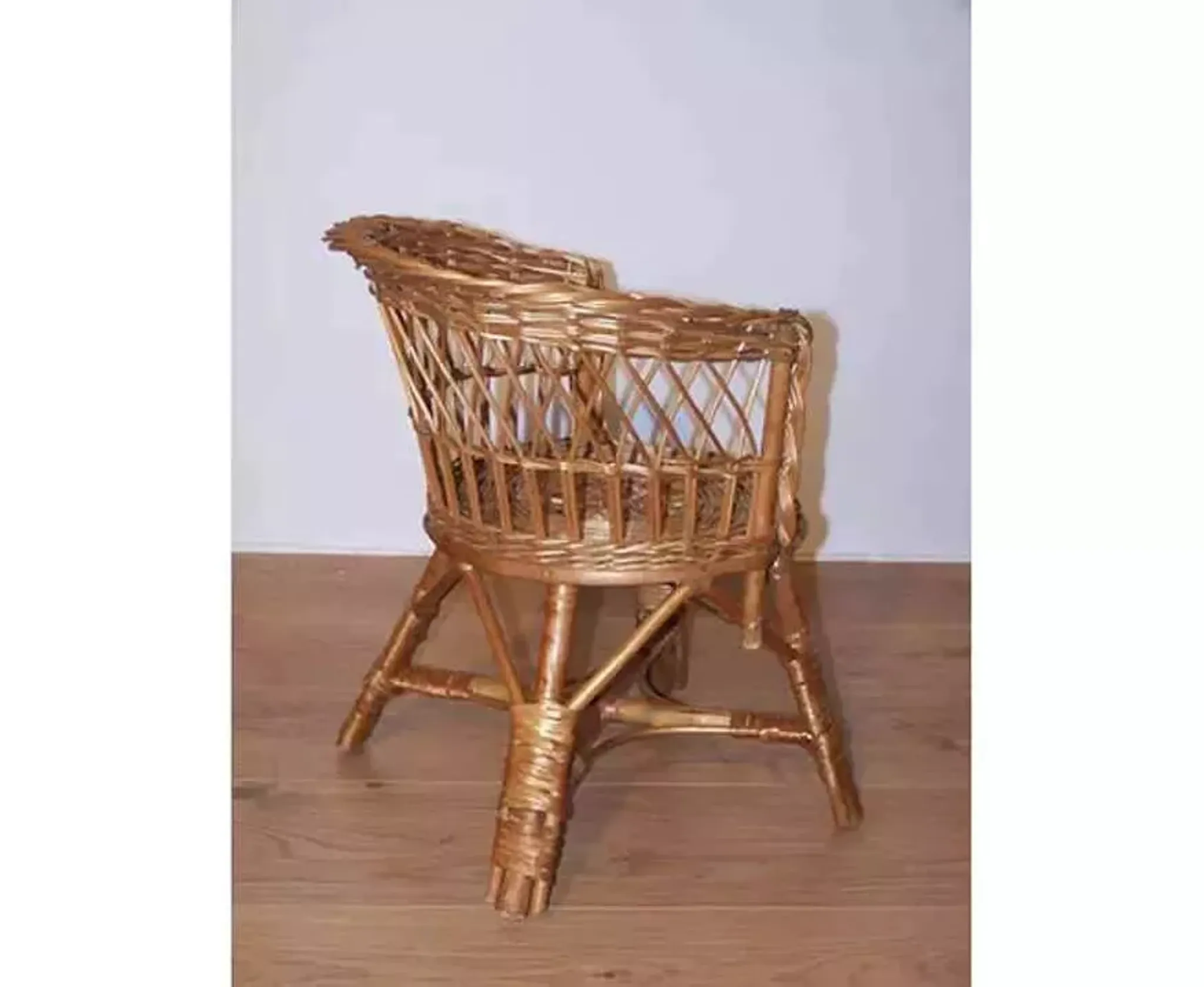 Fauteuil enfant en osier années 60