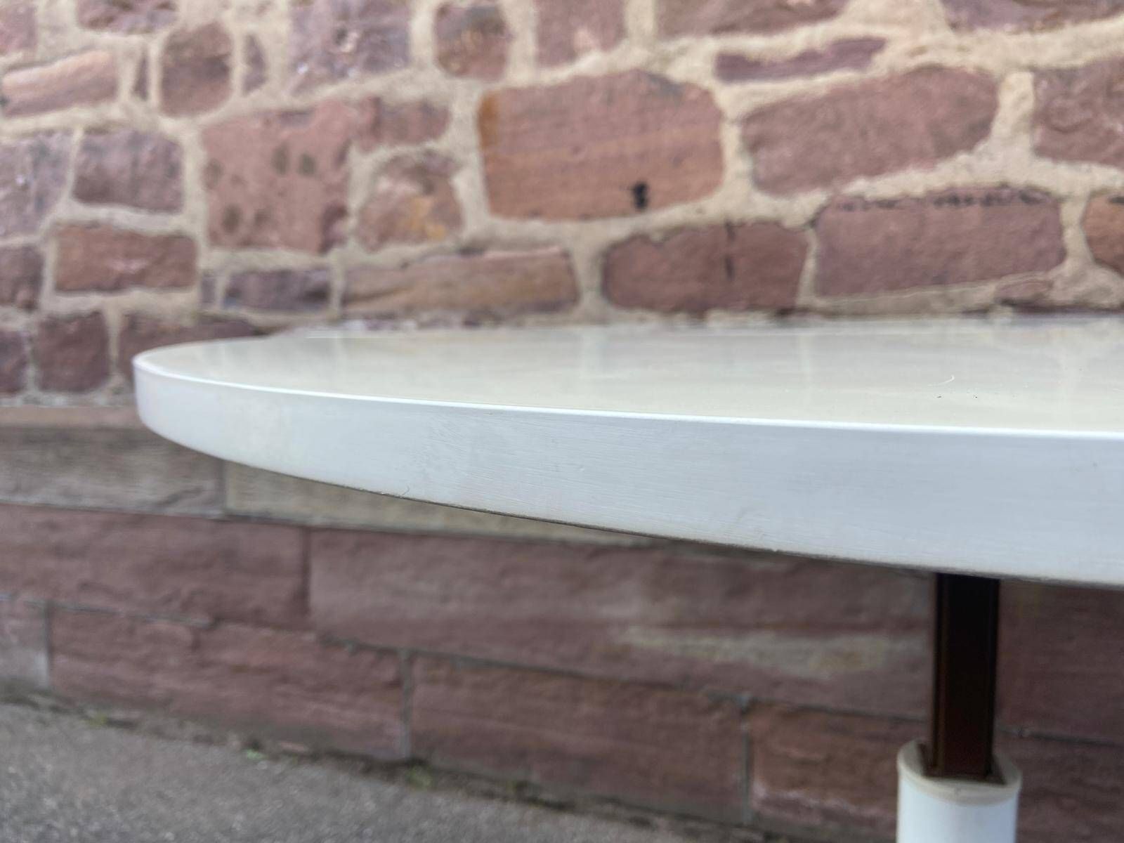 Modular table with cast iron tulip leg system brand jer fonderie chenesseau orléans 1970