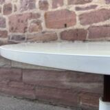 Modular table with cast iron tulip leg system brand jer fonderie chenesseau orléans 1970