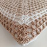 Pair of crocheted cushions