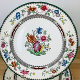 4 flat plates Spode Chinese Rose English