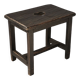 Rustic black wooden stool, Ca.1920